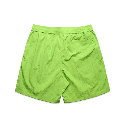 BAD BOI NYLON SHORTS - LIME