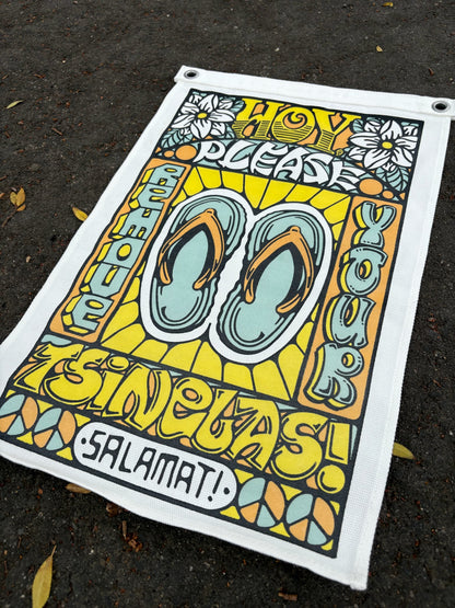 Tsinelas Canvas Flag