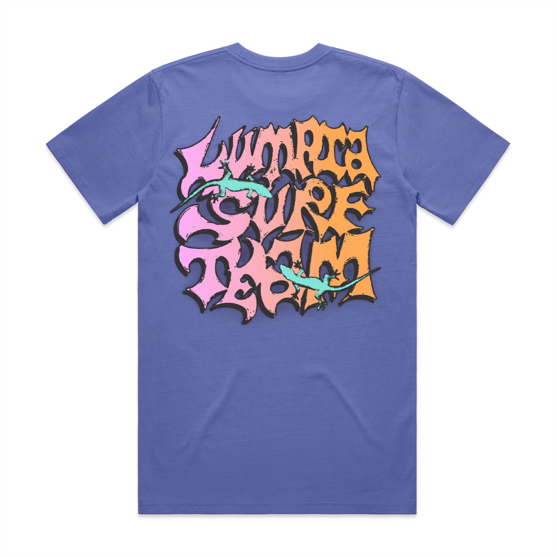 Butiki Tee Flat Lay Back - Ube