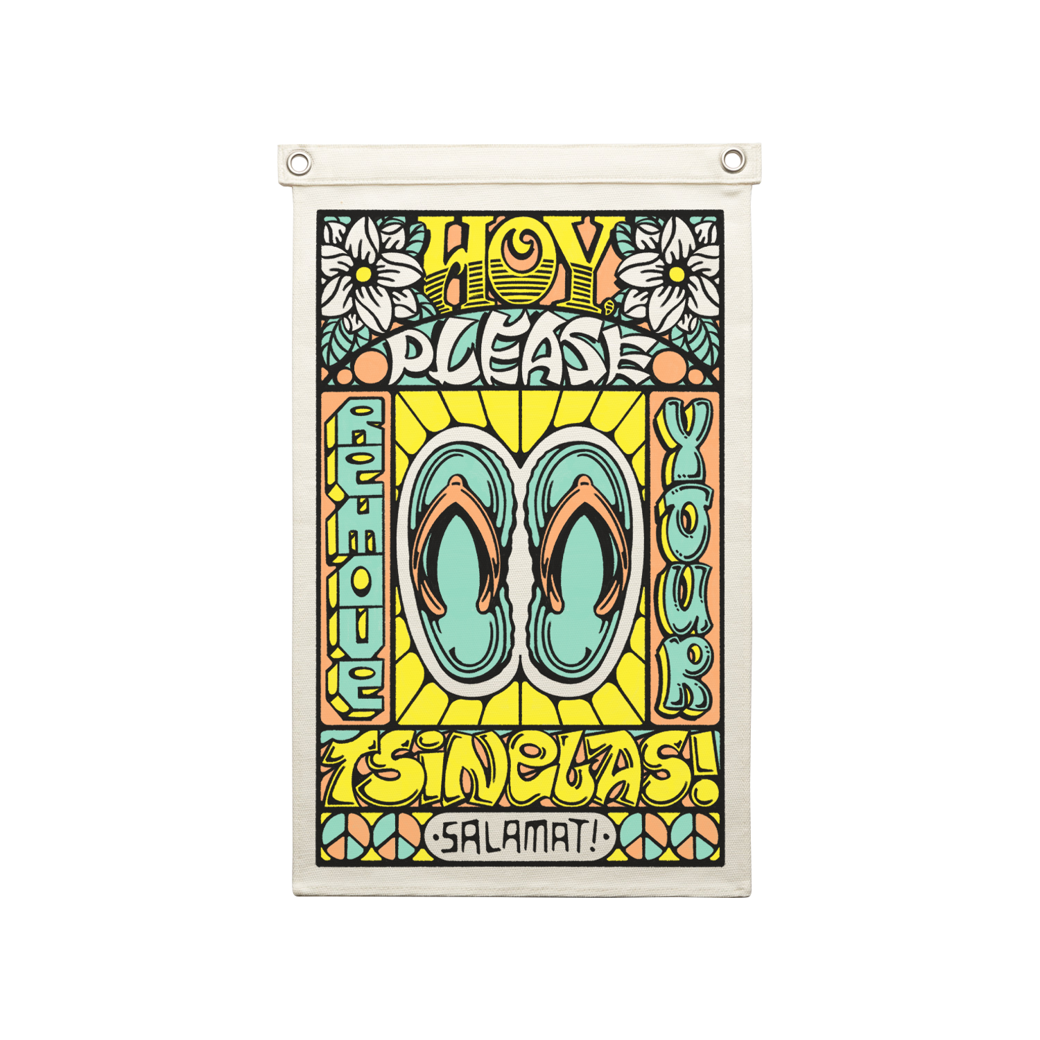 Tsinelas Canvas Flag